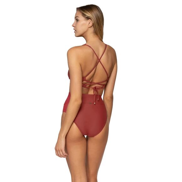 Sunsets Tuscan Red Hannah High Waist NWT SIZE 14 16 - Picture 2 of 3